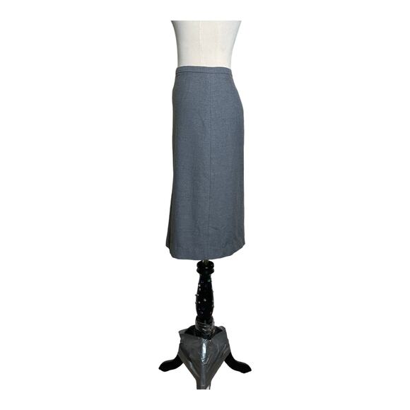 Loft gray knee length A line skirt size 4 - Picture 6 of 9